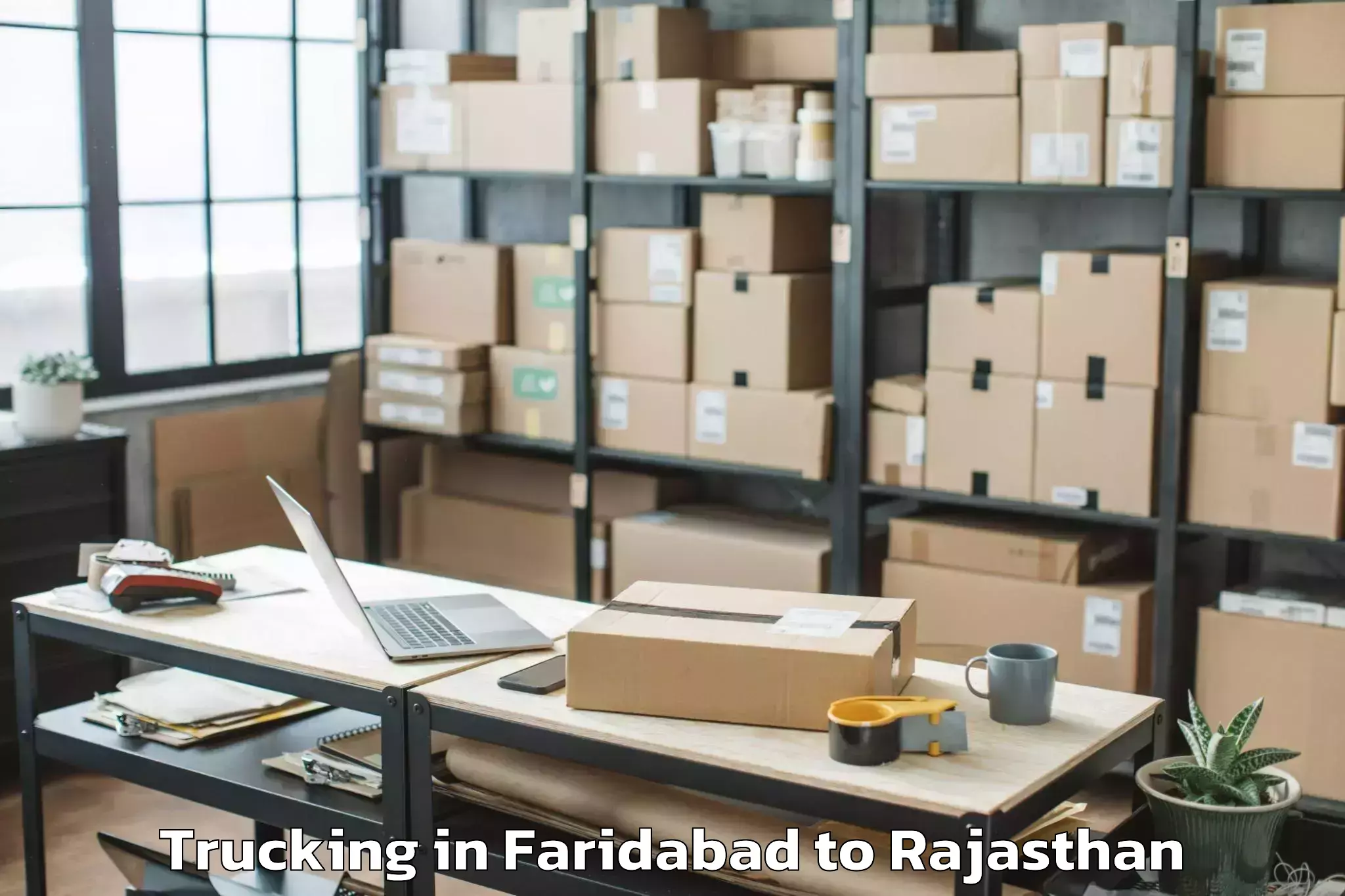 Book Faridabad to Kumher Trucking Online